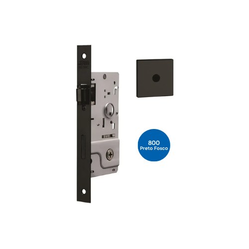 Fechadura Stam 800 T. Rolete RQ1 Tetra Preto Fosco