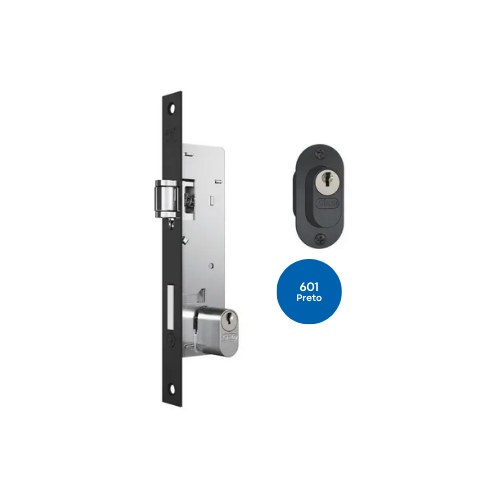Fechadura Stam 601 Rolete Estreita Preto